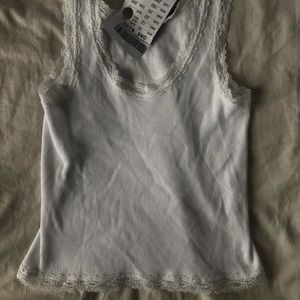 Brandy Melville lace tank top
